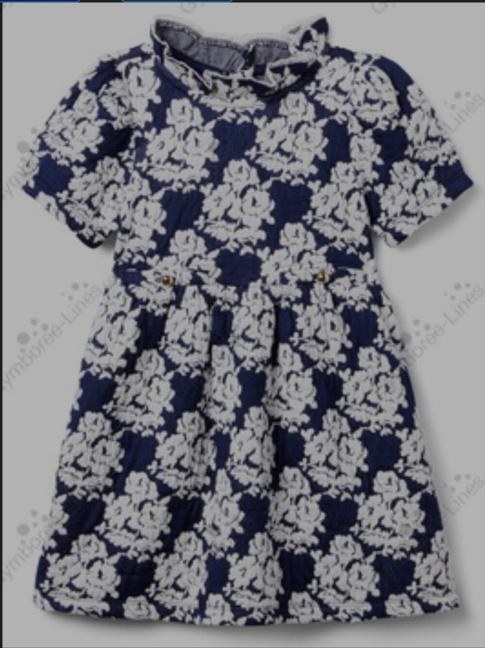 Janie and Jack Fl9ral Jacquard Dress Size 12 NWT